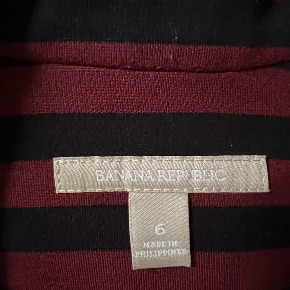 Banana Republic Burgundy and Black Stripes 3/4 Sleeves Jacket - Picture 8 of 8